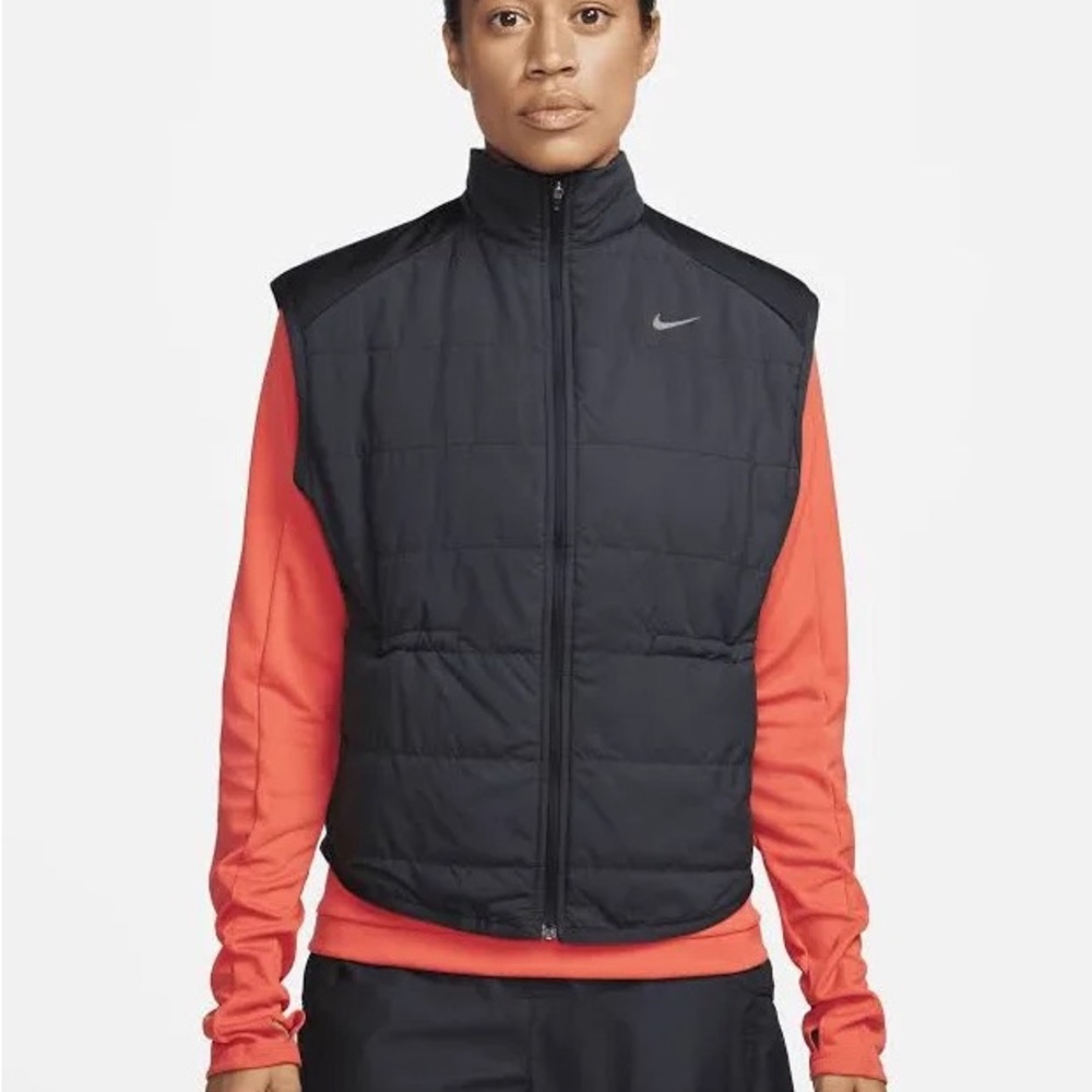 Nike Black Women's Running Vest with Zip Pull